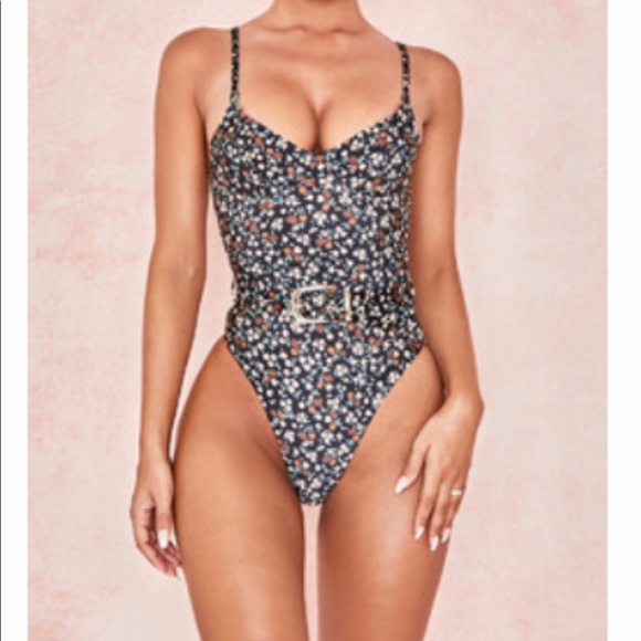 House of CB Other - House of CB Una Floral Print Belted Swimsuit